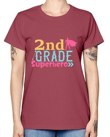 second Grade Superhero color 833# - second grade -  Missy T-Shirt