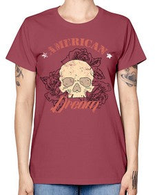 skullrose 1070# - skull and bones -  Missy T-Shirt
