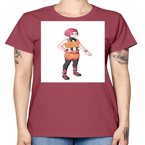 street girl wear orange outfit16# - anime -  Missy T-Shirt