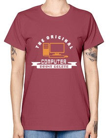 the original computer print delete 12# - computer -  Missy T-Shirt