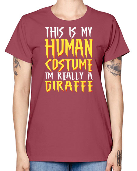 this is my human costume im really a giraffe - giraffee -  Missy T-Shirt