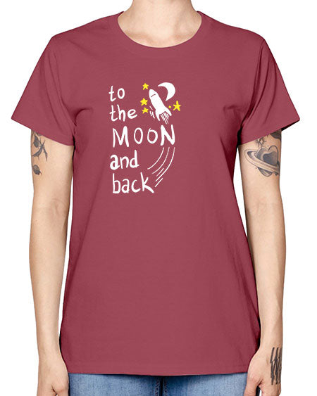 to the moon and back 9# - moon -  Missy T-Shirt