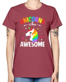 unicorns are awesome 520# - unicorn -  Missy T-Shirt