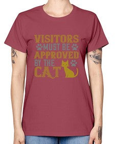 visitors must beapprovedby the cat Style 122# - cats -  Missy T-Shirt