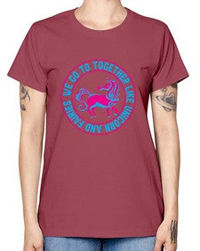 we go to together like unicorn and fairies 541# - unicorn -  Missy T-Shirt