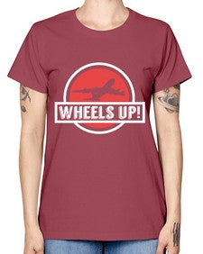 wheels up  50# - airplane -  Missy T-Shirt
