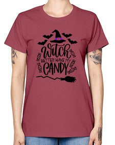 witch better have my candy 17# - witch -  Missy T-Shirt