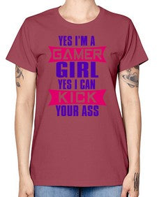 yes im a gamer girl yes i can kick your ass 169# - video games -  Missy T-Shirt