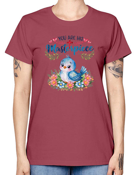 you are his masterpiece 85# - birds -  Missy T-Shirt