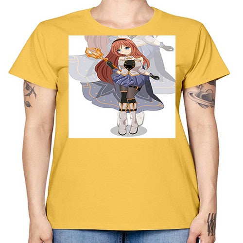A beautiful girl with magic wand game 23# - anime -  Missy T-Shirt