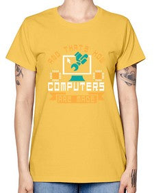 And thats how computers are made 43# - computer -  Missy T-Shirt