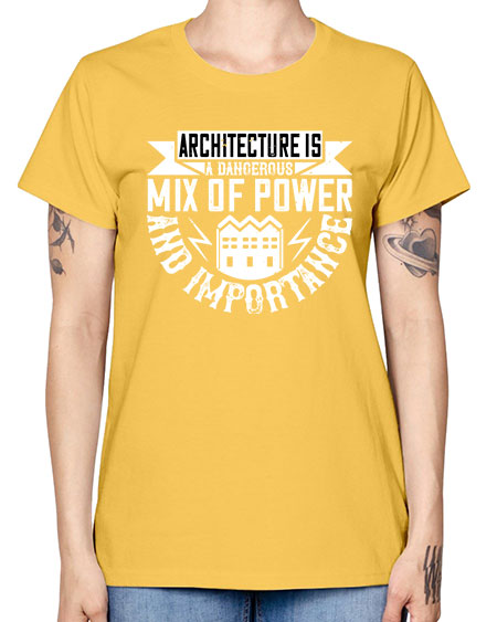 Architecture is a dangerous mix of power and importance Style 47# - architect -  Missy T-Shirt