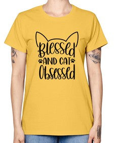 Blessed And Cat Obsessed Style 79# - cats -  Missy T-Shirt