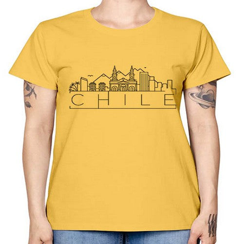 Chile Minimal Skyline 574# - cities -  Missy T-Shirt
