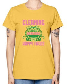 Cleaning spaces creating happy faces Style 93# - cleaner -  Missy T-Shirt