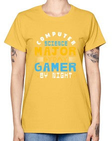 Computer science major by day gamer by night 6# - computer -  Missy T-Shirt