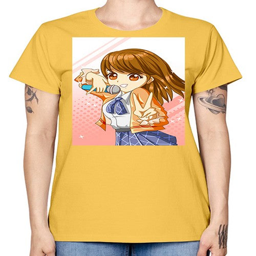 Cute teenage student girl singing song 47# - anime -  Missy T-Shirt
