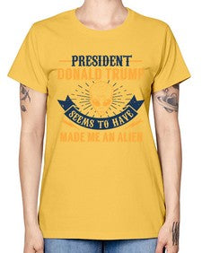 Donal trump made me an alien 51# - ufo -  Missy T-Shirt