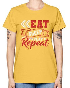 Eat Sleep Play repeat 8# - video games -  Missy T-Shirt