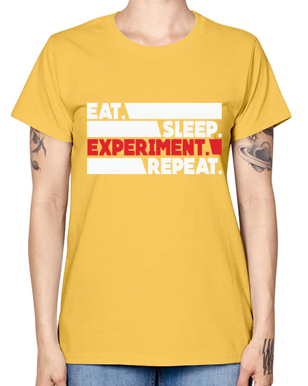 EatSleepExperimentRepeatScientistSkinite Scientist Skinite 274# - general science -  Missy T-Shirt
