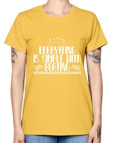 Everything is simple with Boating 17# - boats -  Missy T-Shirt