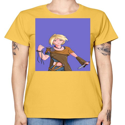 Girl hold knife 12# - anime -  Missy T-Shirt