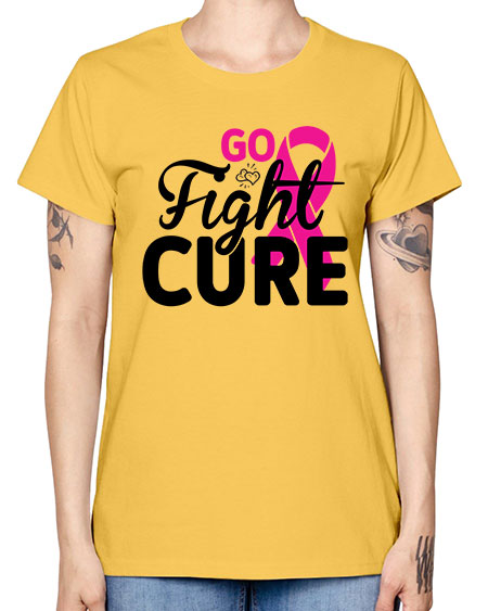 Go Fight Cure 23# - breast cancer -  Missy T-Shirt