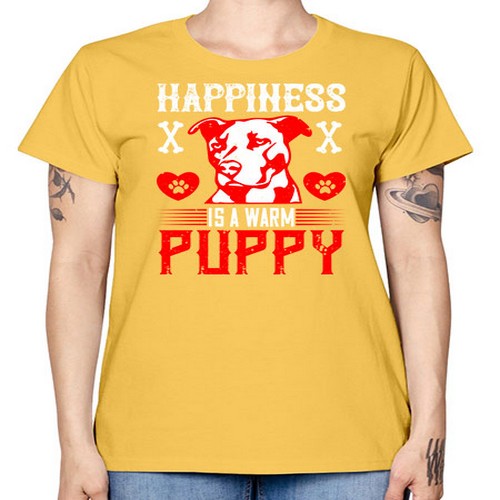 Happiness is a warm puppy Style 201# - dogs -  Missy T-Shirt