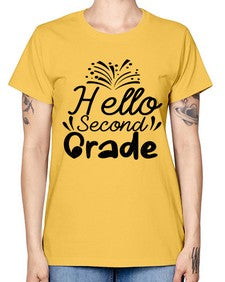 Hello Second Grade 322# - second grade -  Missy T-Shirt