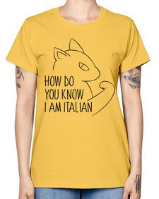 How Do You Know I am Italian - cats -  Missy T-Shirt