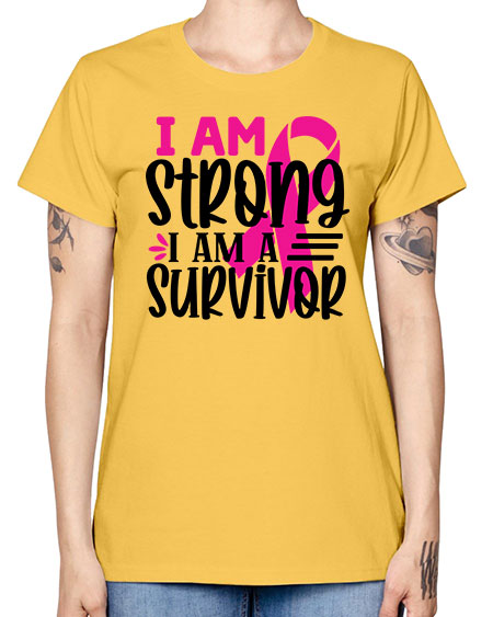 I Am Strong I Am a Survivor 19# - breast cancer -  Missy T-Shirt