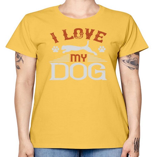 I Love My Dog Style 189# - dogs -  Missy T-Shirt
