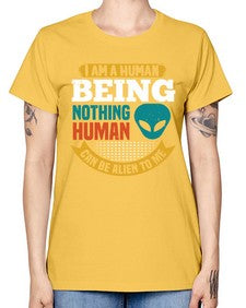 I am a human being nothing is alien to me 7# - ufo -  Missy T-Shirt