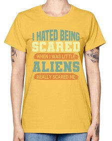 I hated being scared when i was little 13# - ufo -  Missy T-Shirt