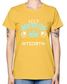 Keep calm and put in a ticket 28# - computer -  Missy T-Shirt