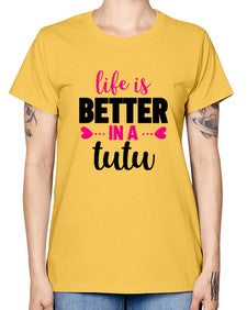 Life is better in a tutu 153# - ballet -  Missy T-Shirt