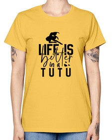 Life is better in a tutu 154# - ballet -  Missy T-Shirt