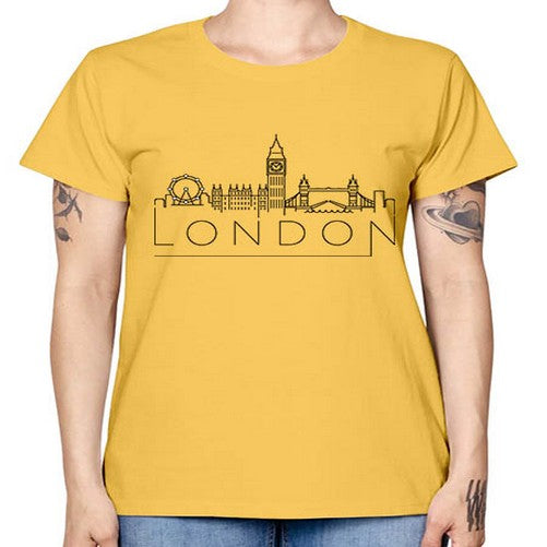 London Minimal Skyline 1155# - cities -  Missy T-Shirt