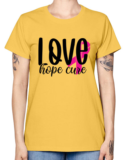 Love Hope Cure 13# - breast cancer -  Missy T-Shirt