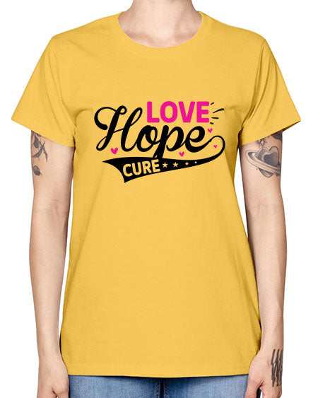 Love Hope Cure 14# - breast cancer -  Missy T-Shirt