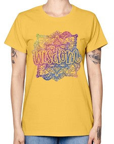 Mandala Wisdom Rainbow Glitter 764# - mandala -  Missy T-Shirt