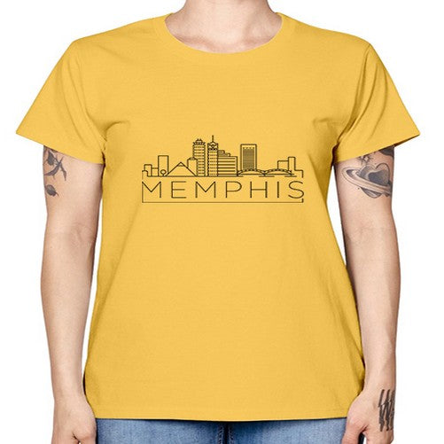 Memphis Minimal Skyline 1273# - cities -  Missy T-Shirt