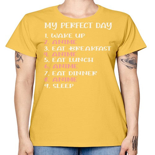 My Perfect Day Funny Kawaii Anime 269# - anime -  Missy T-Shirt