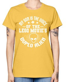My son is the voice of the logo movies 34# - ufo -  Missy T-Shirt