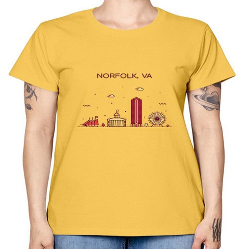 NorfolkVA 1496# - cities -  Missy T-Shirt