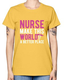 Nurse make this world a better place 1179# - nurse -  Missy T-Shirt