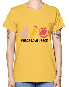 Peace Love Teach 1303# - teacher -  Missy T-Shirt