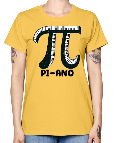 Piano Funny Math Music Sublimation 37# - pi -  Missy T-Shirt
