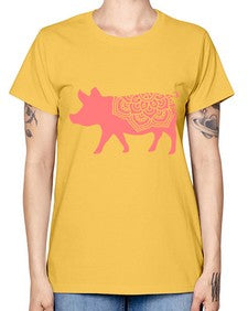 PigMandala 985# - mandala -  Missy T-Shirt