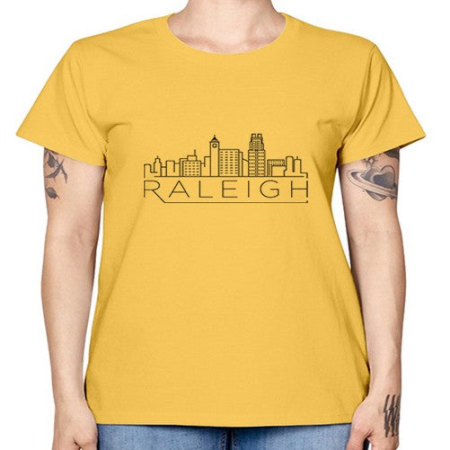 Raleigh Minimal Skyline 1707# - cities -  Missy T-Shirt
